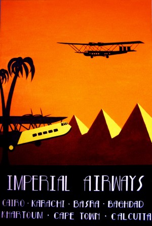 Imperial Airways vintage travel poster